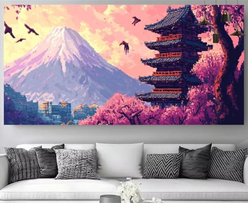 Diamond Painting Japon paysage XXL pour decoration salon et activite manuelle adulte