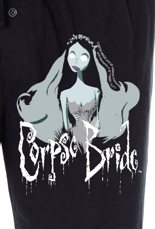 Tim Burton's Corpse Bride Men's Emily Character Loungewear Pajama Pants3