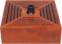 Base Para Ombrelone Guarda Sol 25Kg Revestida em Madeira - 16471 Belfix - Preto