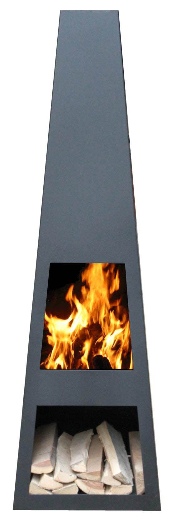 gardenmaxx vilos schwarz Stahl Terrassenofen Outdoor Heizung