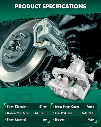 Image of SCITOO 18B5505 18B5504 Rear Left & Right Disc Brake Calipers Assembly w /Bracket for Chevrolet for Malibu 2014-2015,for Chevrolet for Malibu Limited 2016