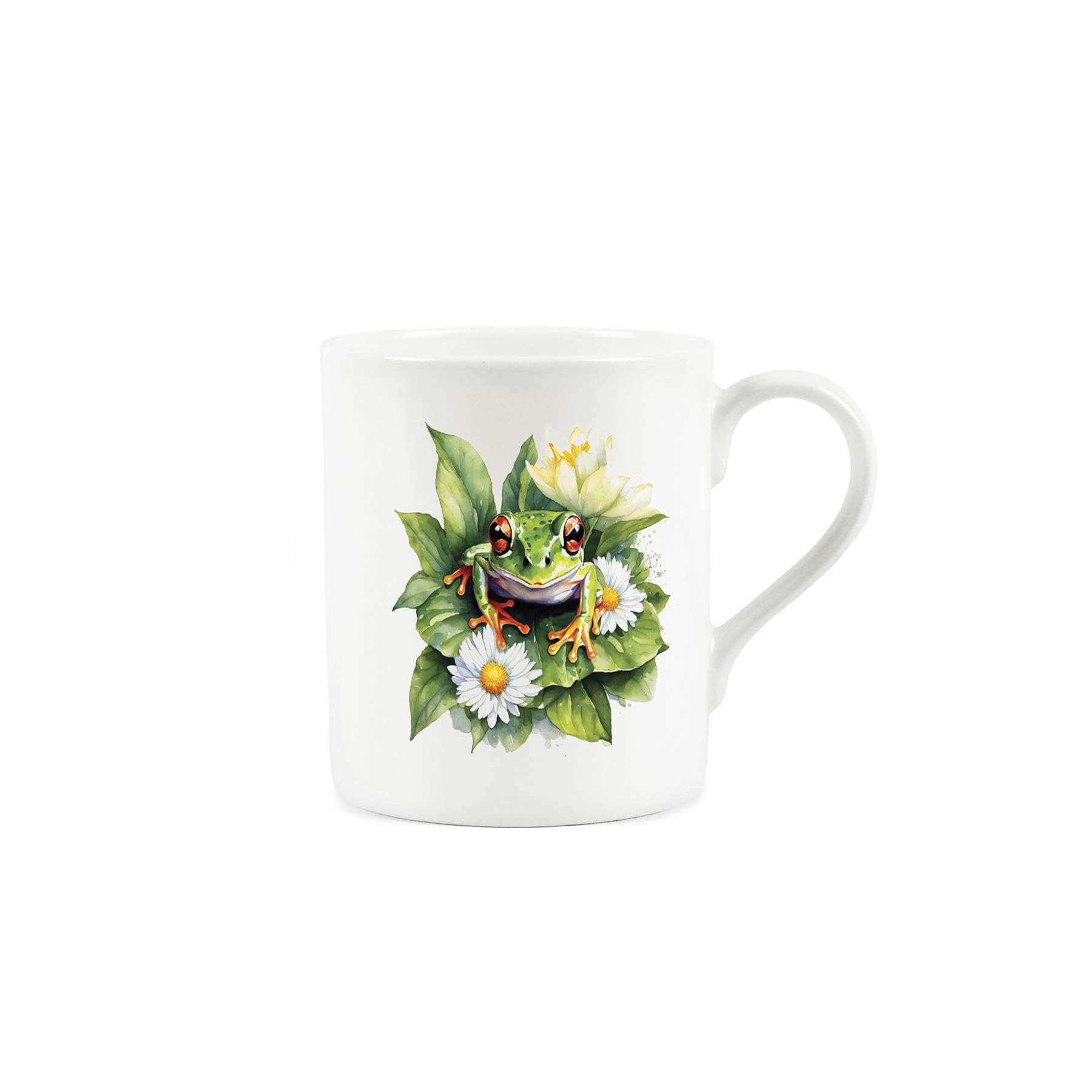 Purely Home Floral Frog Mug, Exotic Animals & Flowers Nature Gifts, Creatures Great & Small Jungle Wildlife Themed Present