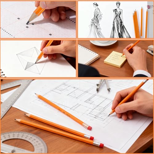 320 lápices #2 HB amarillos con goma para escritura miniatura 7