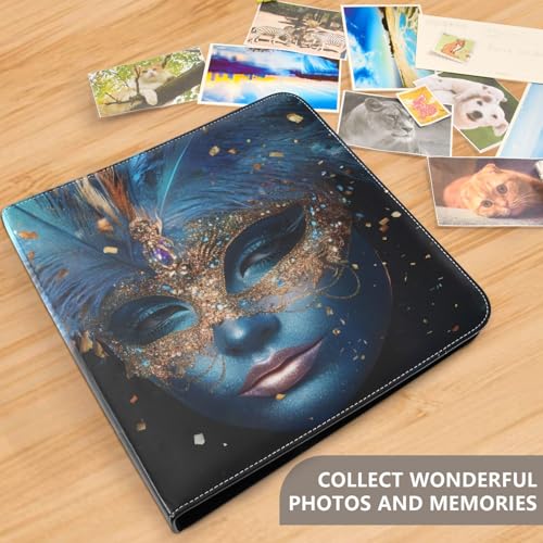 Álbum de Fotos Autoadhesivo DIY Scrapbook Mascarada Mardi Gras 3 Anillos 40 Páginas 8x10 miniatura 5