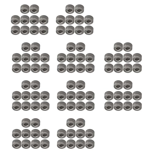 CNBTR Industrial MR52ZZ Metal Miniature Double Shielded Bearing 2x5x2.5mm Pack of 100