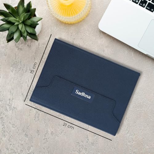 Image of Giftana Personalized Diary with Name, Customized Leather Notebook Diary with Magnetic Flip Lock, A5 Size, 192 Ruled Pages Office Diaries for Writing, New Year Corporate Gifts for Employee (Black 5)