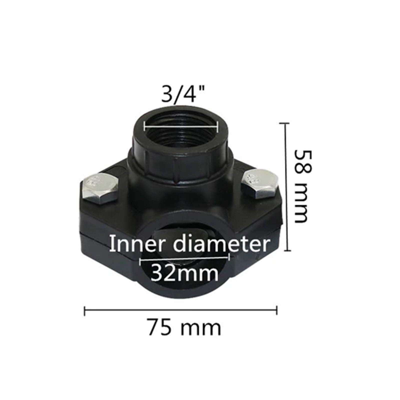 Średnica zewnętrzna 25 mm/32 mm rura 1/5.1 cm 3/10.2 cm złącze z gwintem żeńskim hydraulika do mocowania rur zaciskowych zaciski 10 szt. (32 mm-3I4 cala)