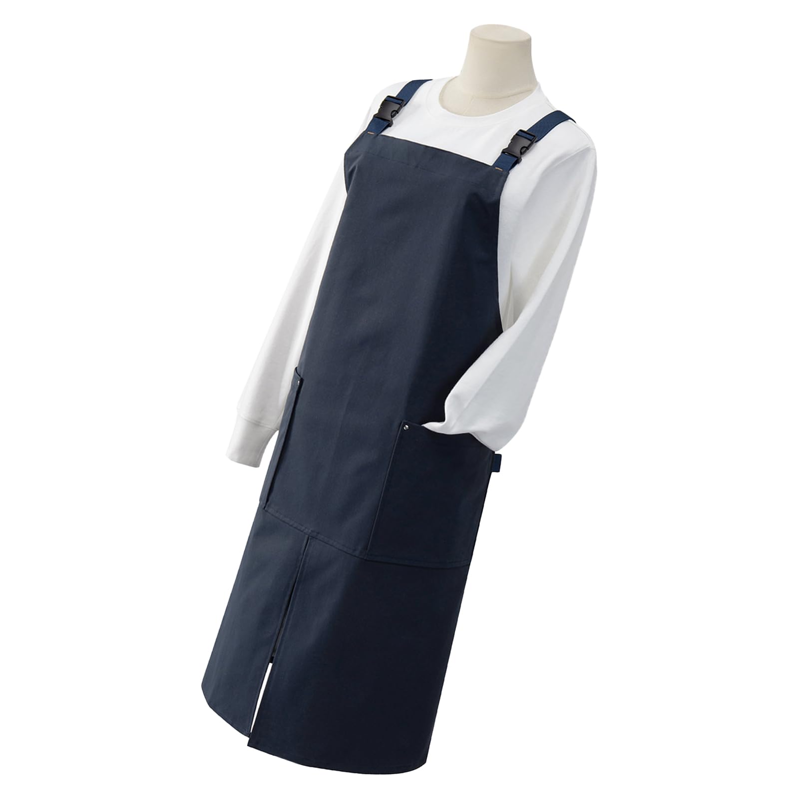 Delantal de lona impermeable con correas de ajuste para uso doméstico y restaurante, poliéster para uso prolongado