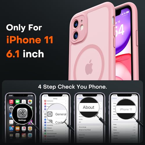 Image of TOCOL for iPhone 11 Phone Case, Compatible with Magsafe Charger, Full Camera Protection, Drop Protection, Translucent Matte for iPhone 11 Case 6.1 inch (Midnight Purple)