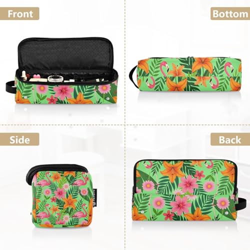 Organizador de Herramientas para Cabello 2 en 1 y Base Resistente al Calor con Gran Capacidad con Diseño Floral Tropical Flamenco miniatura 5