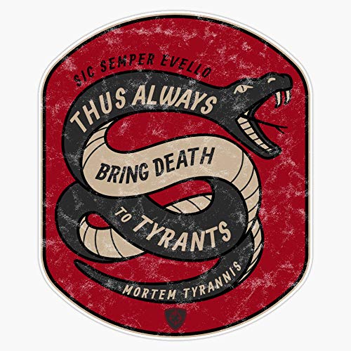Thus Always Mortem Tyrannis Sticker Vinyl Bumper Sticker Decal Waterproof 5