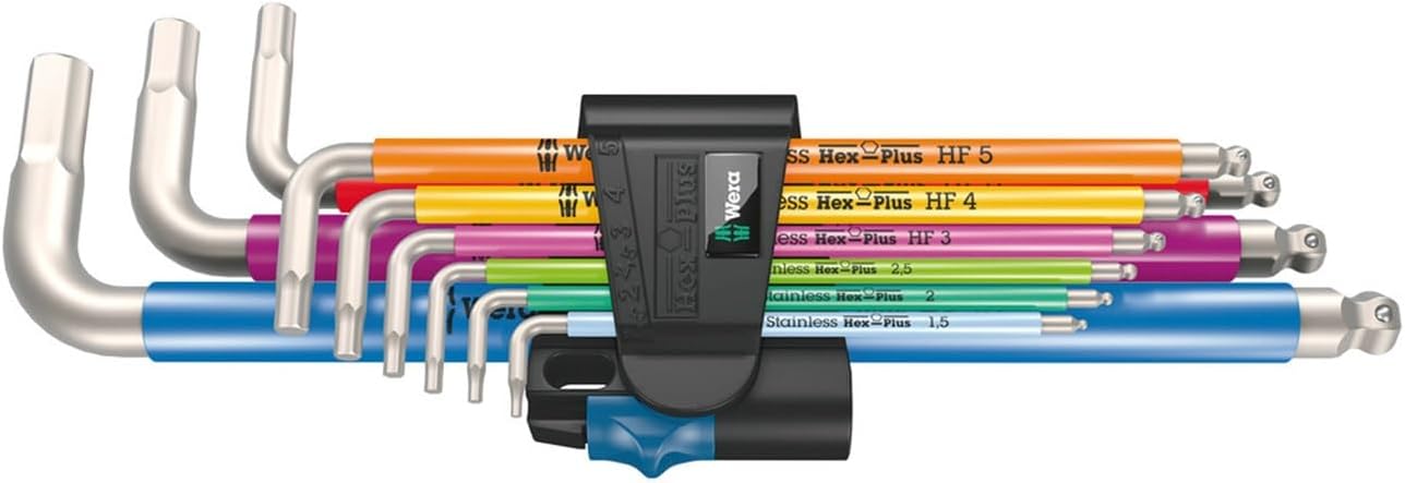 Wera 950/9 Hex-Plus Multicolour 2 Stiftsleutelset, 9-delig metrisch