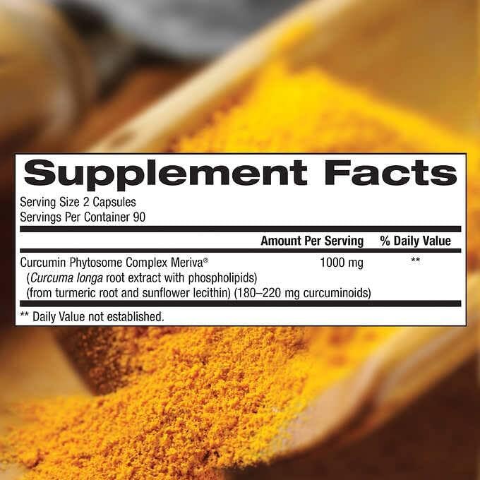 Miniatura 2 de Trunature Premium Turmeric 1,000 mg, paquete de 180 cápsulas vegetarianas con píldora larga glaciar, pequeño y lindo contenedor de píldoras para