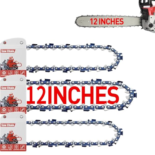 FuGuiB 12 Pulgadas Cadena Motosierra,1/4'LP 1,1 mm 64 Eslabones 30 cm Cadenas Para Motosierras Paquete De 3,Cadena Motosierra De Repuesto De, Compatibile con Stihl MSA120, MSA120C, MSA140, MSA140C