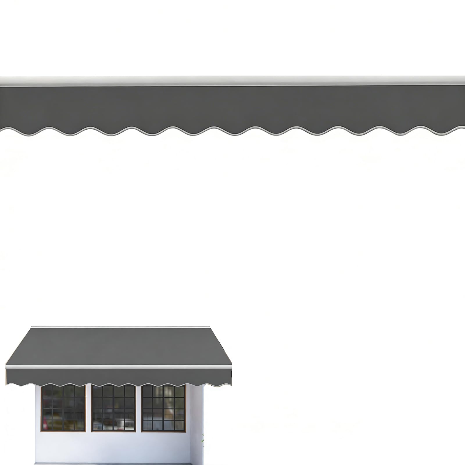 Replacement Valance Strip for Awning, 3.5mx20cm Waterproof Fabric