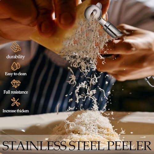 3Pcs Cactus Peeler Spoon, Stainless Steel Cuchara Pelador de Nopales, Multi-Function Cactus Peeling Knife Tool, Sliced Chinese Noodle Cutter for Kitchen Gadgets Accessory