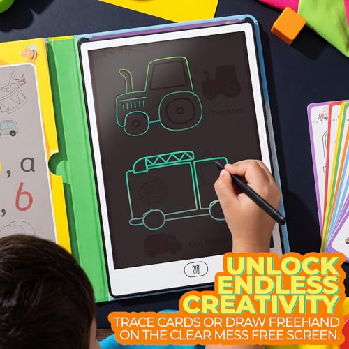 Image of MAYSON 8.5-Inch LCD Writing Tablet for Kids and Toddlers, Reusable Digital Drawing Pad with Stylus Pen, Educational Learning Toy, Handwriting Practice Board with 40 Practice Cards