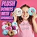 Bedwina Plush Donuts with Sprinkles - (Pack of 12) 1 Dozen Stuffed Donut Pillow Toy Party Favors, Donut Party Supplies Decorations and Stocking Stuffers for Kids