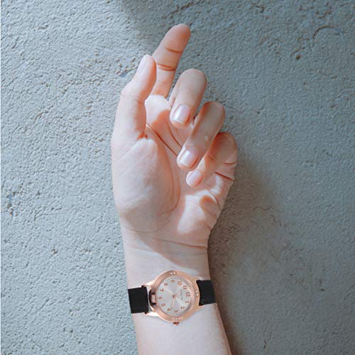 ULTECHNOVO Couro Moda Relógio de Pulso Das Mulheres Assistir À Prova D' Água de Metal Aniversário P