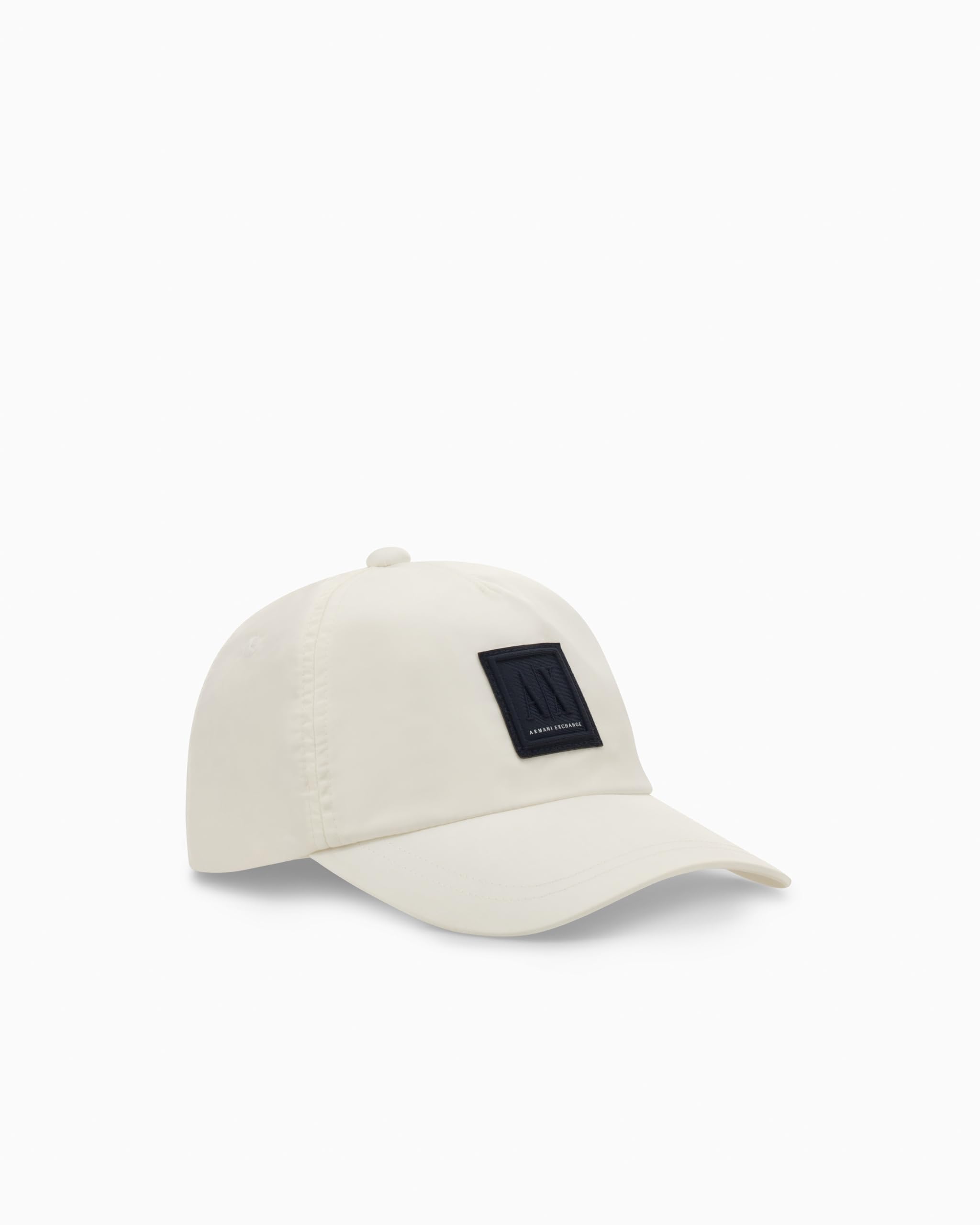 Armani Exchange Gorra de béisbol para Hombre con Visera Curvada en Tono Frontal, Blanco, Talla única