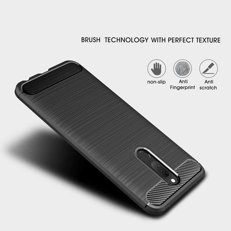 Image of Hybrid Carbon Fiber Back Case for Mi Redmi 8 (Black)