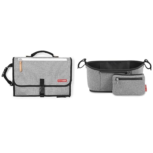 Skip Hop Juego de regalo de accesorios esenciales para cochecito, mezcla gris