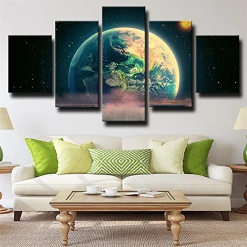 Toile paysage spatial grand format pour la décoration murale de votre salon moderne