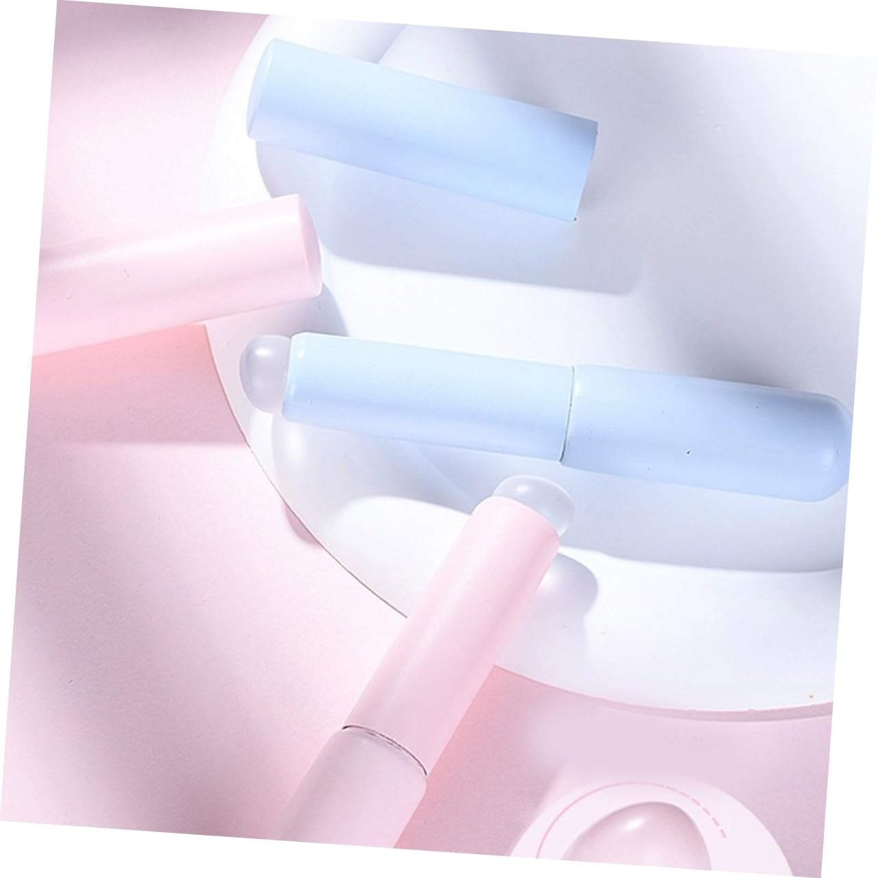Ipetboom 15pezzi Pennelli Per Labbra Silicone Con Testa Rotonda Applicatori Per Rossetto e Lucidalabbra Facili Da Pulire Colori Pastello