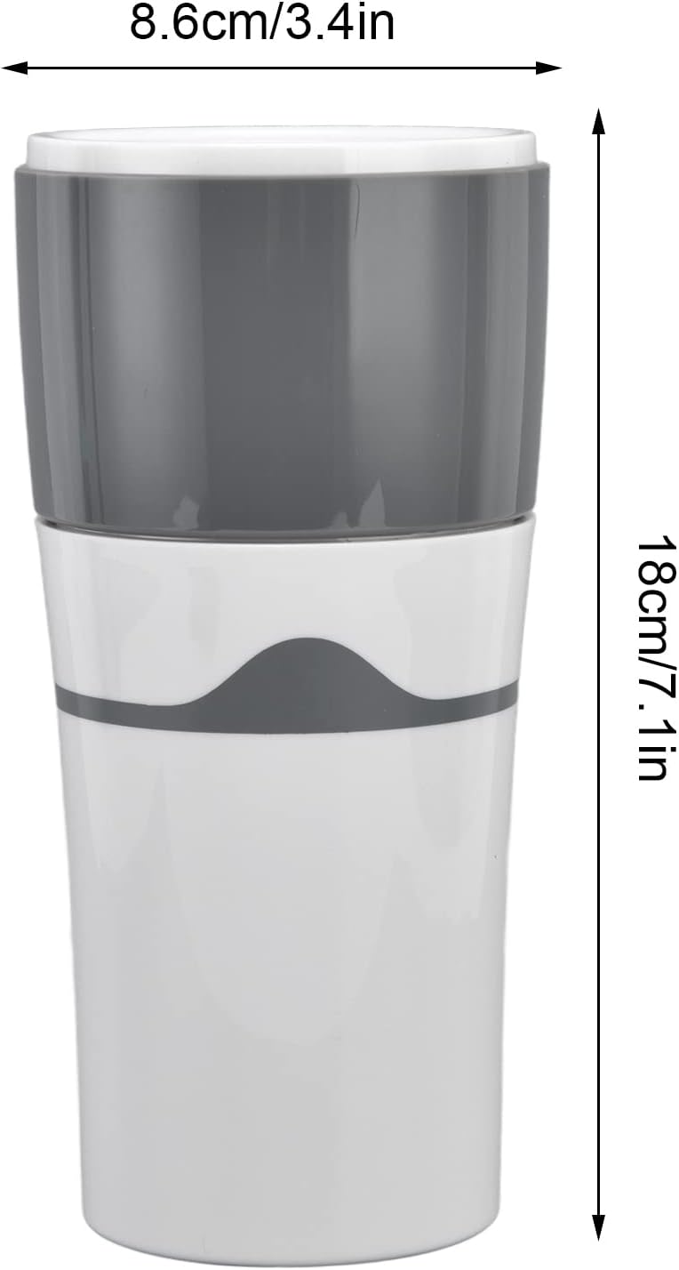 TOPINCN Drip Coffee Maker Portable Cold Brew Travel Coffee Machine 450Ml White