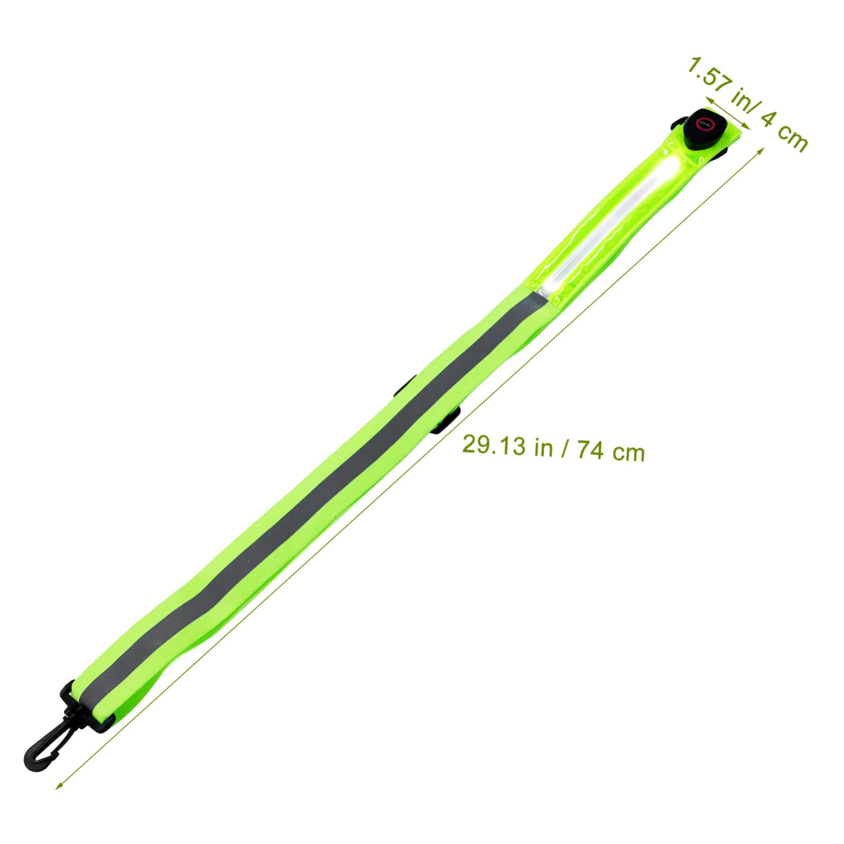 2 Pièces Bande Élastique LED Réfléchissante pour Cyclisme Course Ceinture pour Activités Extérieures Réglable Confortable