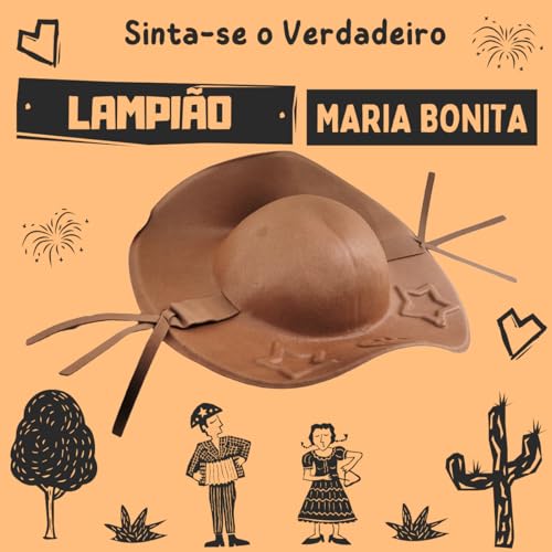 Chapéu Lampião Cangaceiro Nordestino Chapéu Cangaceiro EVA Marron