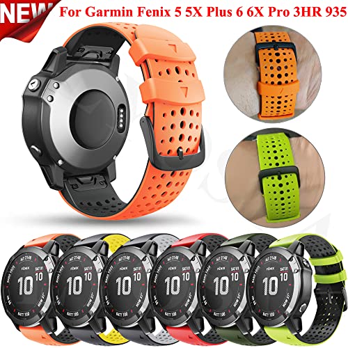 Bracelet montre Garmin Fenix 6 22mm silicone libération rapide