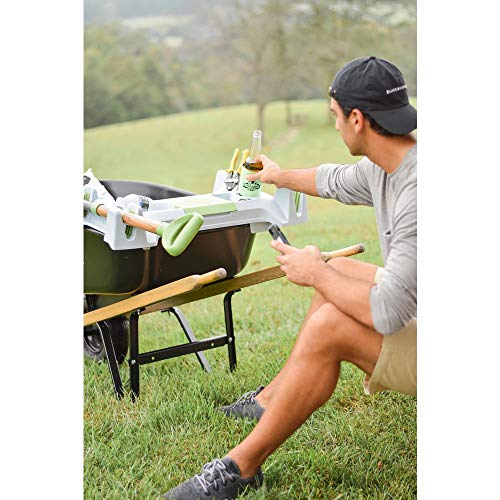 The-Burro-Buddy-USA-Made-LawnGarden-Tray-for-All-4-6-cu-ft-wheelbarrows-Holds-rake-Shovel-Short-Handle-Tools-Drinks-Water-Tight-Storage-for-Phone-Wheelbarrow-not-Included-Great-Gift