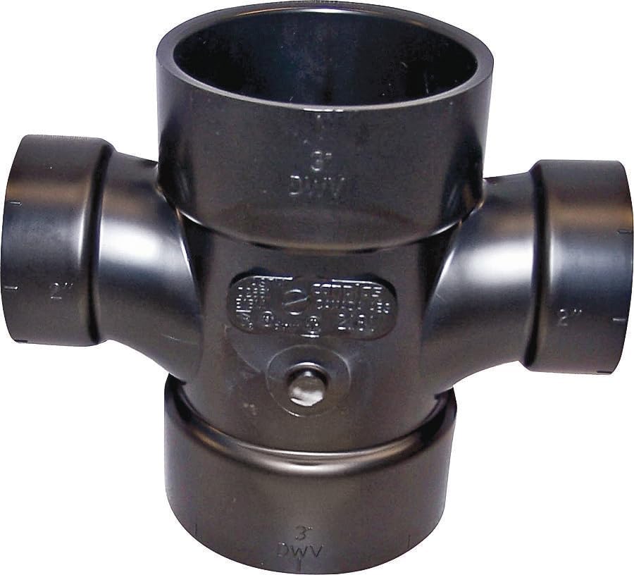 3" X 2" ABS Double Sanitary Tee