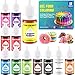 12 Color Gel Food Coloring Liquid Set-KATSPRO Food Grade Tasteless Vibrant Kids Food Coloring Dye for Baking Icing Cake Decorating Cookie Fondant, Frosting, Cookies, Christmas Baking, Easter Egg and DIY Supplies Kit - 0.25 Fl.oz(6ml)/Bottles
