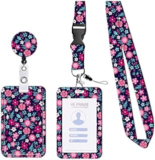 1 Pcs Id Card Holders, Retractable LanyardCard, Plastic Card Holder for Lanyard, Lanyard Card Holder, Funky Lanyards Used for Id Card Key Tickets, Office School Supplies, Purple