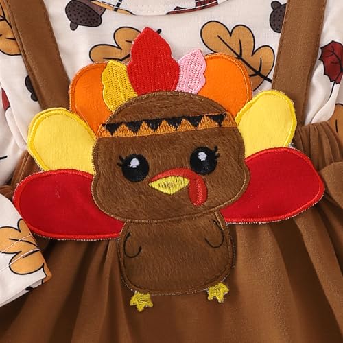 Newborn Baby Girl Christmas Outfit Thanksgiving Romper Dress Ruffled Long Sleeve Bodysuit Cute Fall Winter Clothes4