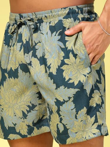 Image of Rigo Printed Co-Ord Set for Men | Casual Shirt & Shorts Night Suit Set | Lounge-wear Nightdress Pajama Set for Mens & Boys | Night Wear, Beach Wear, Vacation Wear Outfit