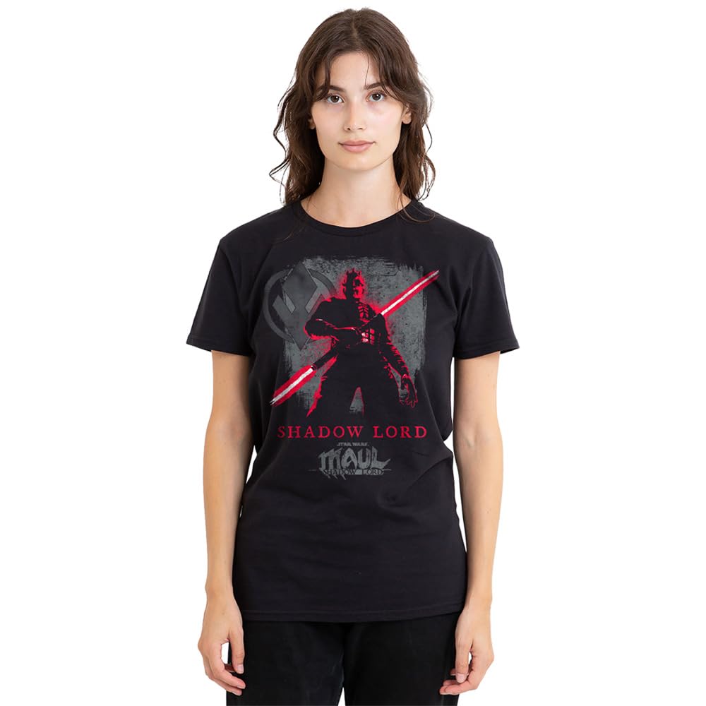 Star Wars Women's Maul Shadow Lord Dark Side Sith T-Shirt Black - XXL