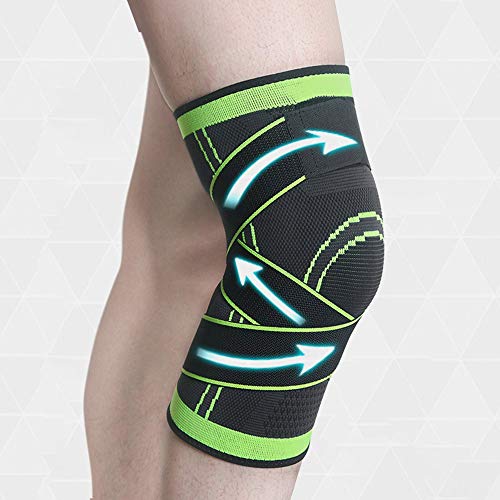 Joelheira, Romacci Homens e mulheres par de joelheiras de malha alças ajustáveis ​​suporte manga de