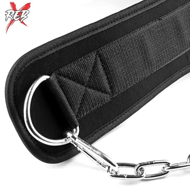 Weight Belt ¨C Heavy-Duty Nylon Dip Belt with Neoprene Padding ¨C Ideal for Pull-Ups, Chin-Ups, Dips, Squats & Strength Training ¨C Unisex Weightlifting Belt