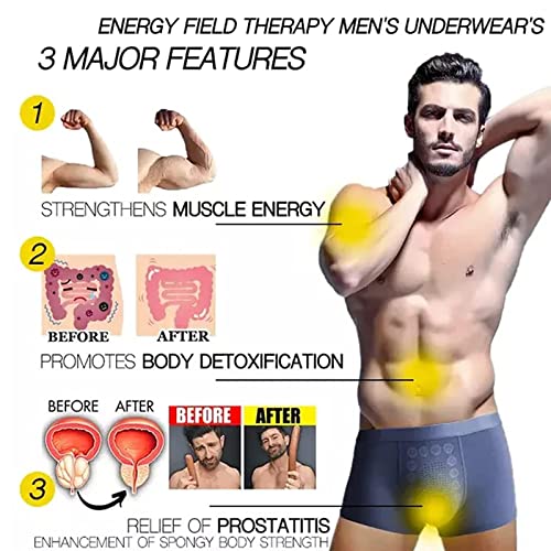 Image of Men's Magnetic Boxer Briefs | Breathable Stretch Fabric with Energetic Massage Dots | Mid-Rise Underwear