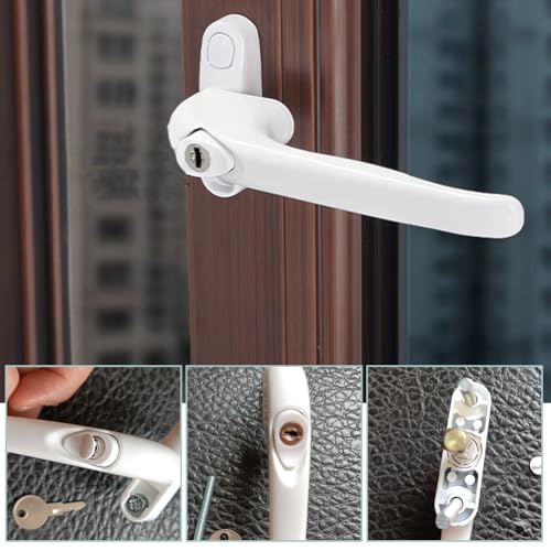 Rotate White Window Handle, Window Handles for Upvc with Screw Keys ...