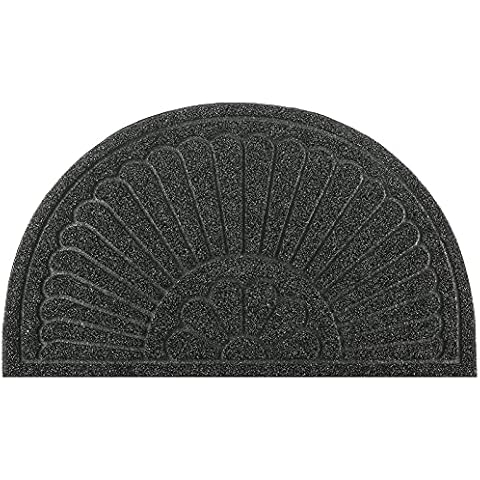 Mibao Outdoor Door Mat, 45x75cm Entrance Mat,Non-slip Front Door Mat, Durable Low-profile Front Heavy Duty Doormat,Dirt Trapper Outdoor Mat, Black Mat Cover