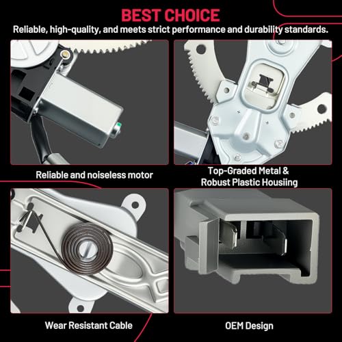 Image of BDFHYK 741-870 Power Window Regulator with Motor Front Left Compatible with Ford Freestar 2004-2007, Ford Windstar 1995-1997, 1999-2003, Mercury Monterey 2004-2007