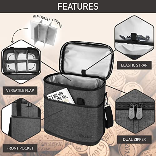 OPUX 6-Bottle Insulated Wine Tote