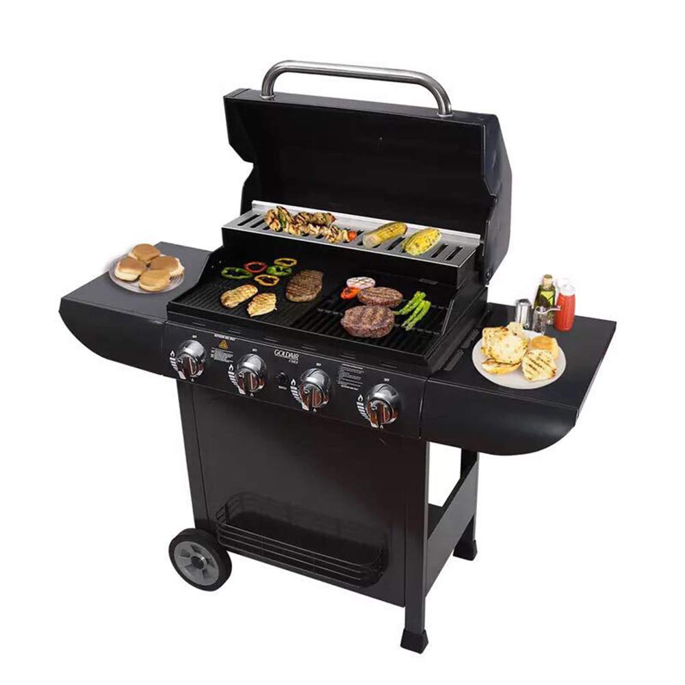 Buy Barbecues 4Burner Stainless Steel Liquid Propane Gas Grill, Side