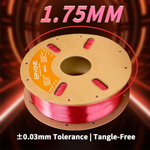 Image of ERYONE Silk PLA Filament for 3D Printer, 1.75mm + /- 0.03mm, 1kg (2.1LBS) /Spool, Silk Metallic Fuchsia