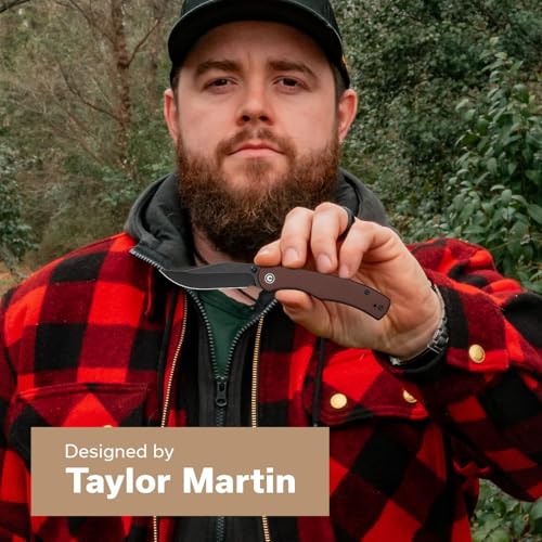 Image of CIVIVI Clingman EDC Pocket Folding Knife with Titanium Reversible Clip, 2.99 inch Nitro-V Blade G10 Handle Liner Lock Knife, Gift for Men Women C23065-2 (Burgundy)