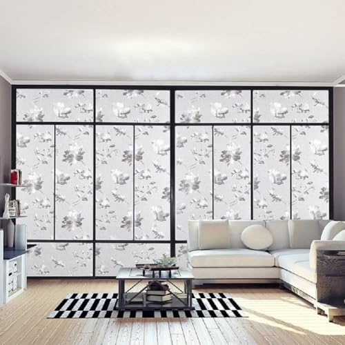 Image of WOO Home Frosted Glass Window Film & Stickers (18 X 48 INCH) Privacy Window Cover for Home & Office - Easy Apply, UV Protection, Removable Decorative Film (Frosted Design Film | 1.5 X 4 SQFT)